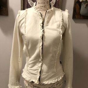🎯 2/$15 - Women’s zip up ruffled jacket